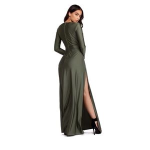 windsor olive green dress